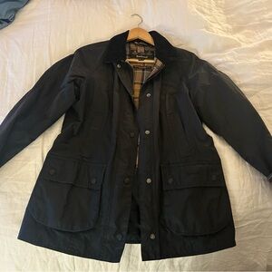 Barbour Navy Waxed Jacket